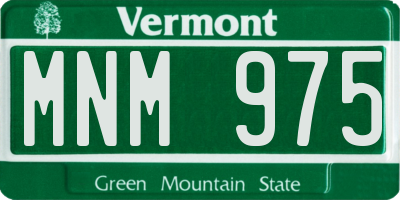 VT license plate MNM975