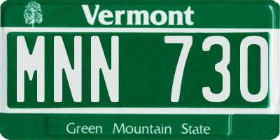 VT license plate MNN730