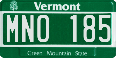 VT license plate MNO185