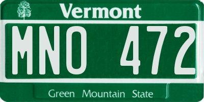 VT license plate MNO472