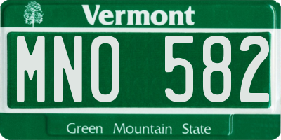 VT license plate MNO582