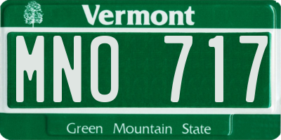 VT license plate MNO717