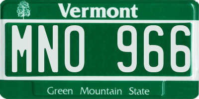 VT license plate MNO966
