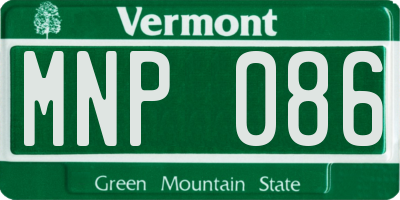 VT license plate MNP086