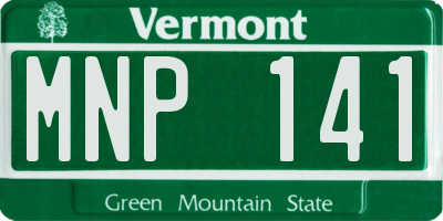VT license plate MNP141