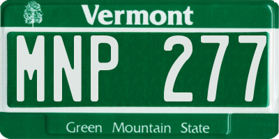 VT license plate MNP277