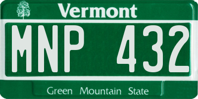 VT license plate MNP432