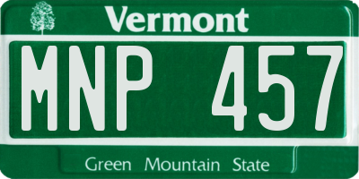 VT license plate MNP457