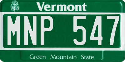 VT license plate MNP547