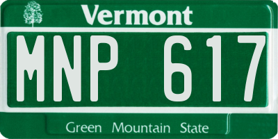 VT license plate MNP617