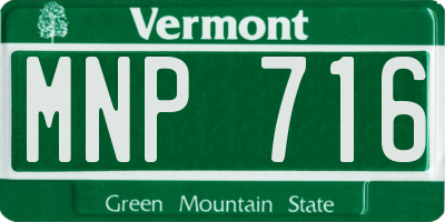 VT license plate MNP716