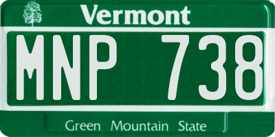 VT license plate MNP738