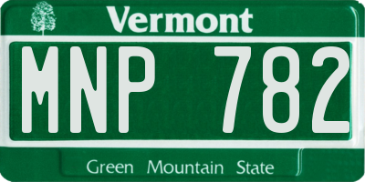 VT license plate MNP782