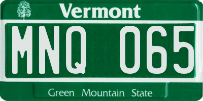 VT license plate MNQ065