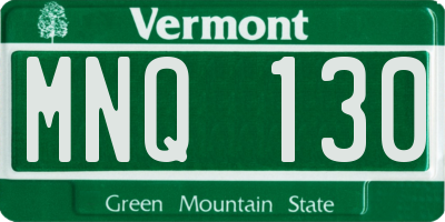 VT license plate MNQ130