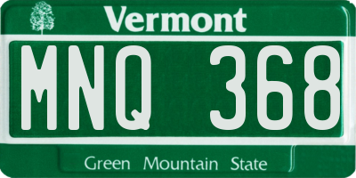VT license plate MNQ368