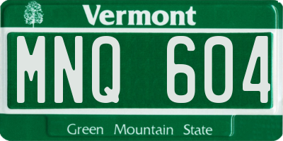 VT license plate MNQ604