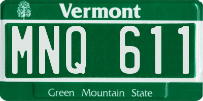 VT license plate MNQ611
