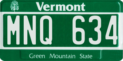 VT license plate MNQ634