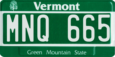 VT license plate MNQ665