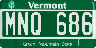 VT license plate MNQ686