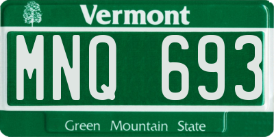 VT license plate MNQ693