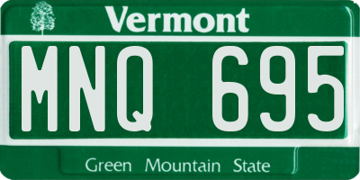 VT license plate MNQ695