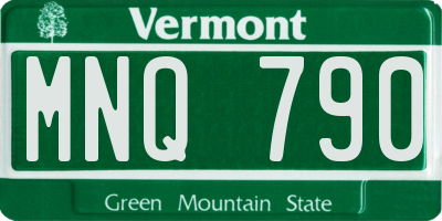VT license plate MNQ790