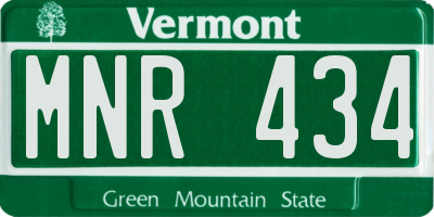 VT license plate MNR434
