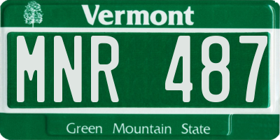 VT license plate MNR487