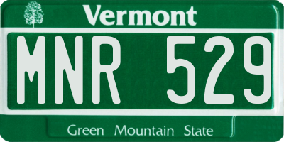 VT license plate MNR529