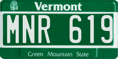 VT license plate MNR619