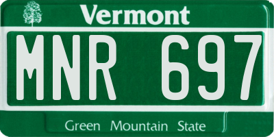 VT license plate MNR697