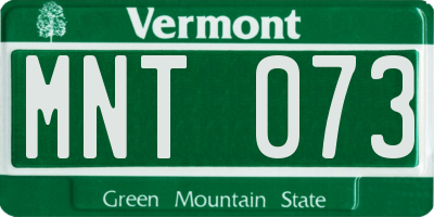 VT license plate MNT073