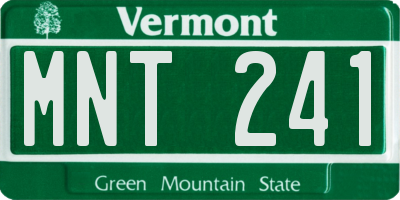 VT license plate MNT241