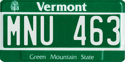 VT license plate MNU463
