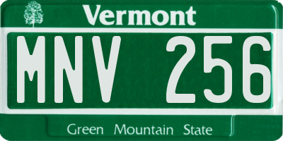 VT license plate MNV256