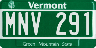 VT license plate MNV291
