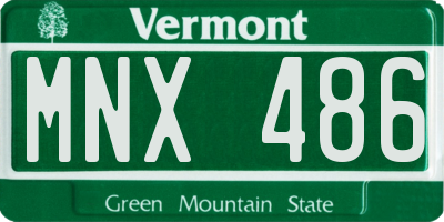 VT license plate MNX486