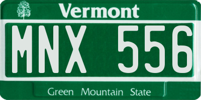 VT license plate MNX556