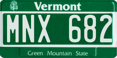 VT license plate MNX682