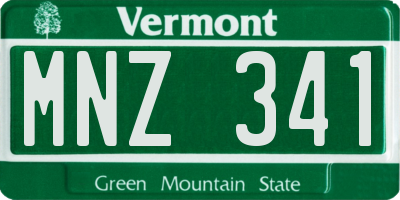 VT license plate MNZ341