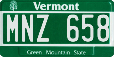 VT license plate MNZ658
