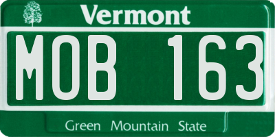 VT license plate MOB163