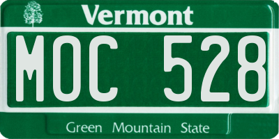 VT license plate MOC528