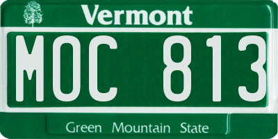 VT license plate MOC813