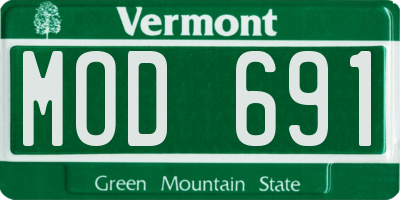 VT license plate MOD691