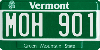 VT license plate MOH901