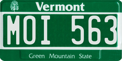 VT license plate MOI563