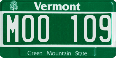 VT license plate MOO109